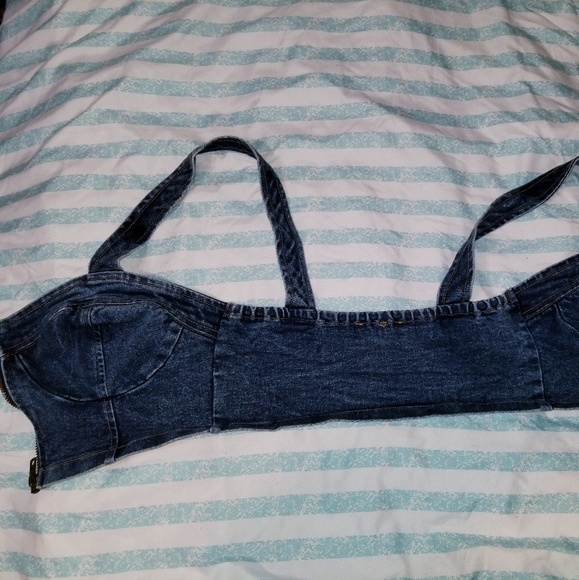 Denim Crop Top - Picture 2 of 2